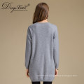 2017 Best Selling Women'S Long Sweater Pure Cashmere Dress With Pocket